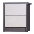 Aruba Grey with Sand Gloss 2 Draw Bedside Cabinet